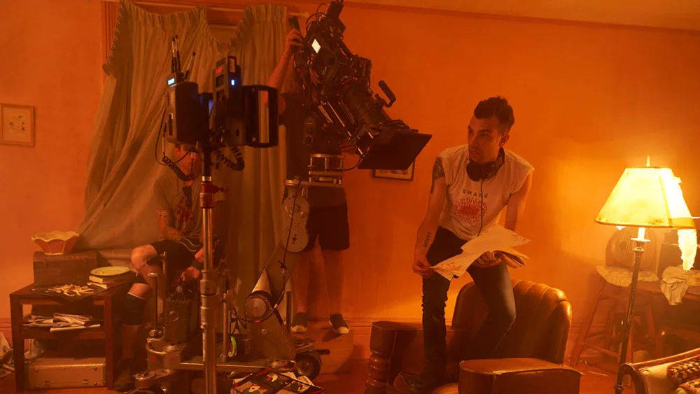 Jay Baruchel on set of Random Acts of Violence